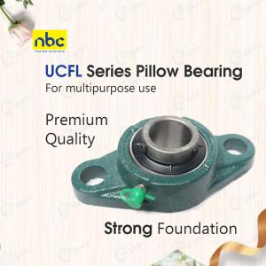 NBC "UCFL" Unit Series Pillow Block Bearing 2 Hole Type