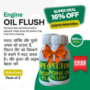 Engine Oil Flush For Car, Tractor, JCB and Truck, For Removes Sludge, Keep Sticking and Keep Engine Clean, Pack of 2