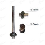 Reinforce Basket Model Thresher Differential Gear Box 18 x 10 Teeth Shaft Big 30 Inch And Small 11 Inch Set For P990 - P910 Model Thresher
