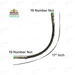 सोनालीका ट्रैक्टर पावर स्टीयरिंग पाइप, स्टीयरिंग यूनिट बाएं से स्टीयरिंग सिलेंडर तक, 17" इंच | 19x19 नंबर नट | 10029942AA