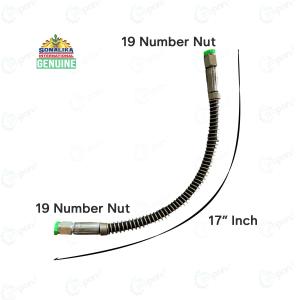 Sonalika Tractor Power Steering Pipe, Steering Unit Left To Steering Cylinder, 17" Inch | 19x19 Number Nut | 10029942AA