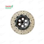 मैसी ट्रैक्टर टैफे असली 12" कठोर क्लच प्लेट उभरी हुई सतह वाली डिस्क असेंबली के साथ, सफ़ेद फेसिंग टाइप, (4244546M91 कॉमन)