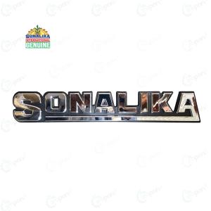 Sonalika Tractor Genuine Front Grill Brand Name Plate, Chrome Finish Type