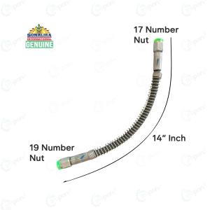 Sonalika Tractor Power Steering Pipe, Steering Unit Right To Steering Cylinder, 14" Inch | 17x19 Number Nut | 10029941BD